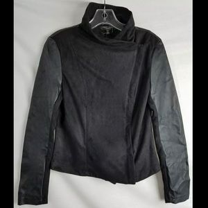 Romeo + Juliet Couture Black Faux Leather & Suede Moto Jacket M NWT